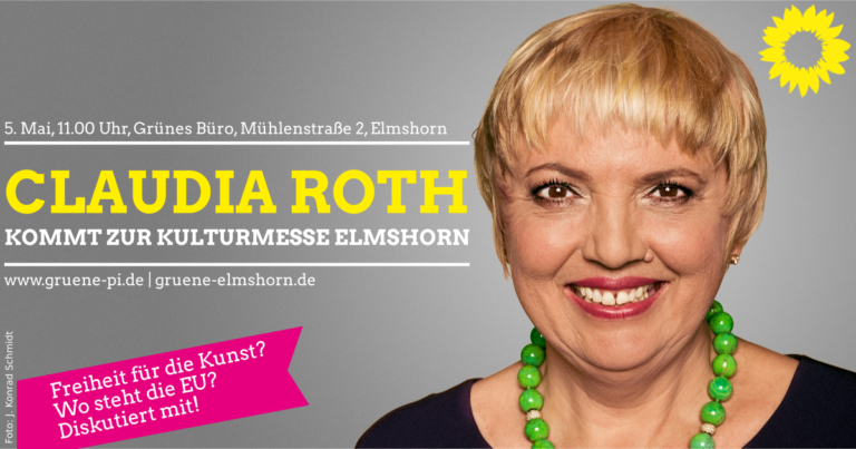 Claudia Roth kommt zur Kulturmesse nach Elmshorn