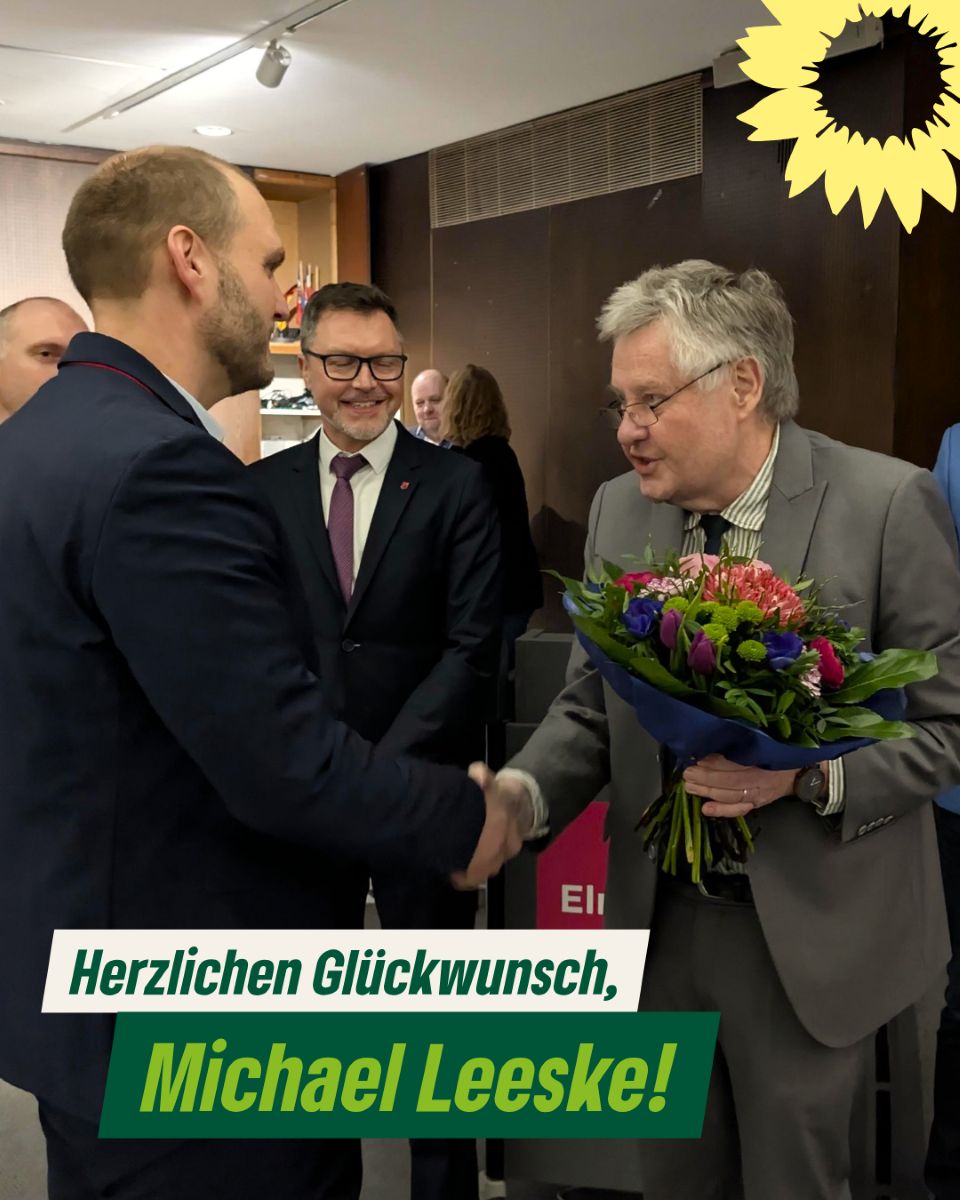 Glückwunsch des Bürgervorstehers an Michael Leeske