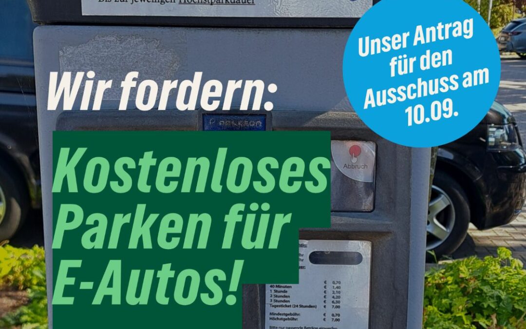 Anreize für klimafreundliche Mobilität: Grüne fordern kostenfreies Parken für E-Autos in Elmshorn